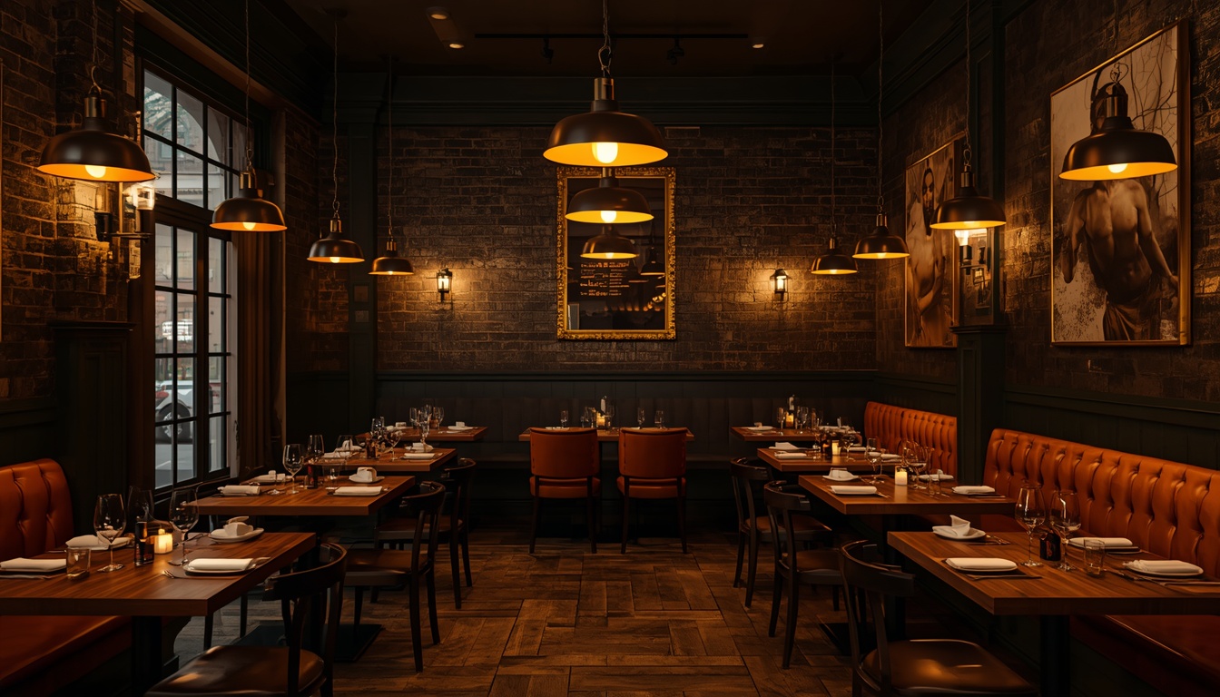 Restaurangens matsal med varm belysning